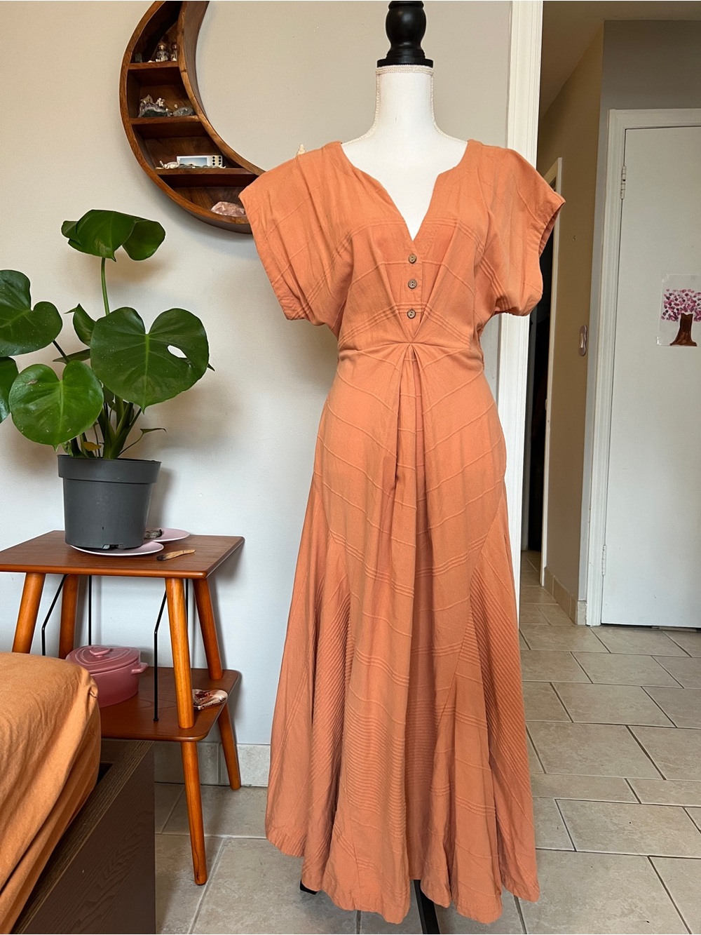 Free People Outta Here Midi Dress Small